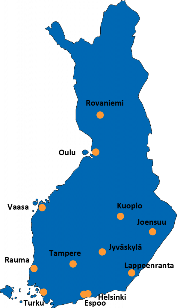 Oma palvelupisteet kartalla