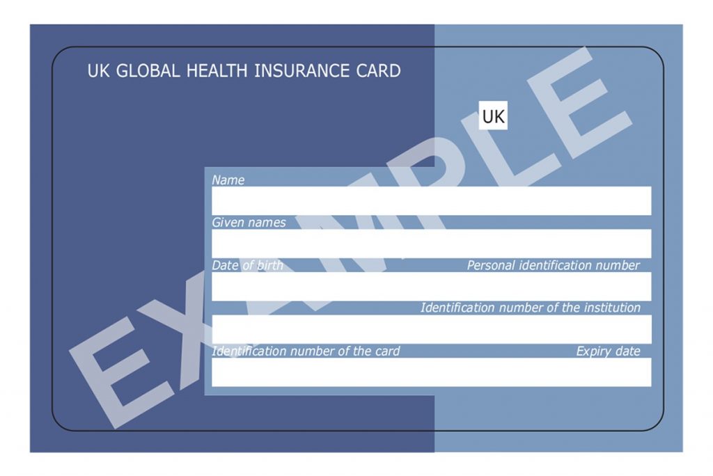 The GHIC card of Northern Ireland.